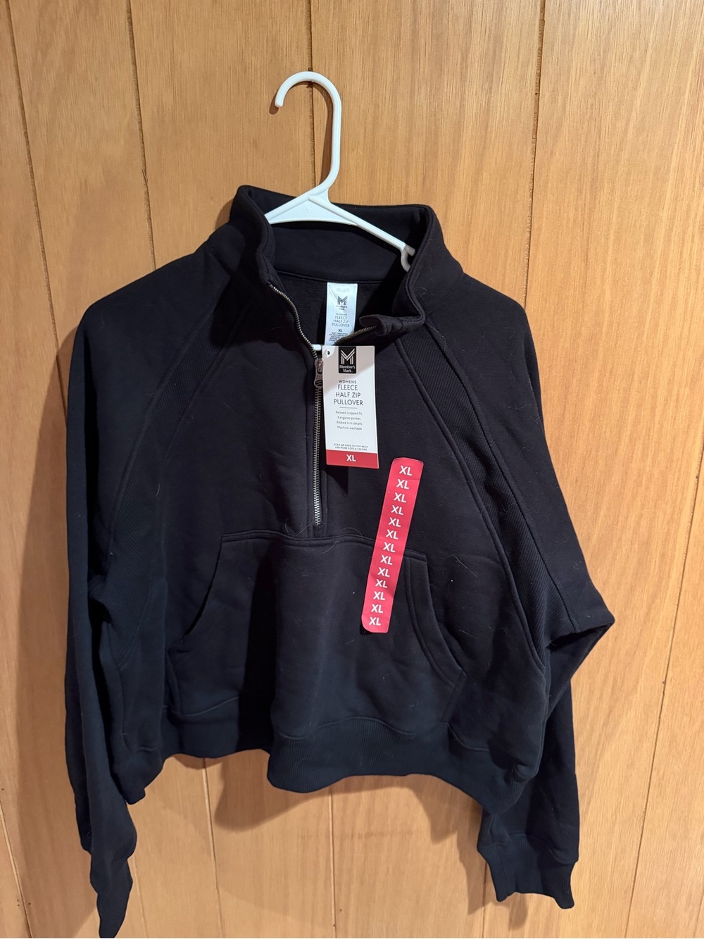 Black Half-Zip Pullover Hoodie